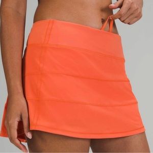 NWT 🍋 Lululemon Pace Rival Mid Rise Skirt in Warm Coral Size 4